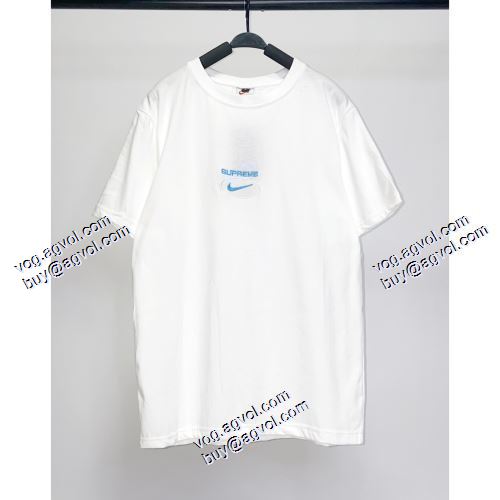 2021春夏 シュプリーム 争奪戦必至 Supreme x Nike 半袖Tシャツ 2色可選 男女兼用 シュプリーム偽物ブランド