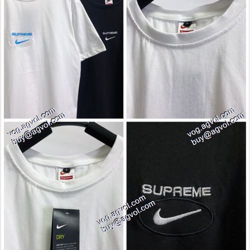 2021春夏 シュプリーム 争奪戦必至 Supreme x Nike 半袖Tシャツ 2色可選 男女兼用 シュプリーム偽物ブランド