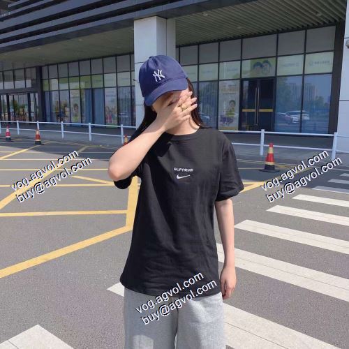 2021春夏 シュプリーム 争奪戦必至 Supreme x Nike 半袖Tシャツ 2色可選 男女兼用 シュプリーム偽物ブランド