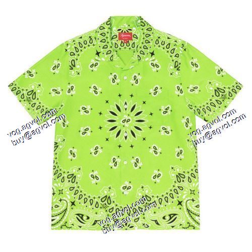 春夏に最も需要のある シュプリーム Supreme 21SS Week12 Bandana Silk S/S Shirt カシューナッツ半袖シャツ 2色可選 SUPREMEコピー ブランド
