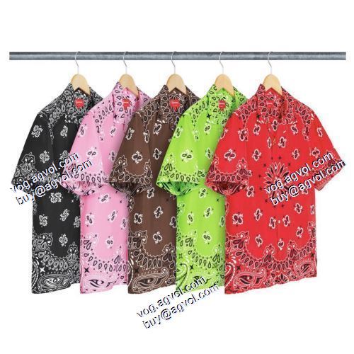春夏に最も需要のある シュプリーム Supreme 21SS Week12 Bandana Silk S/S Shirt カシューナッツ半袖シャツ 2色可選 SUPREMEコピー ブランド