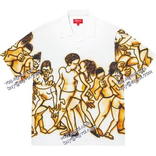 今からの季節にピッタリ！ SUPREMEコピーブランド 2021春夏 抜群な楽チン感ある大定番 シュプリーム SUPREME Supreme Dancing rayon Shirt 半袖シャツ