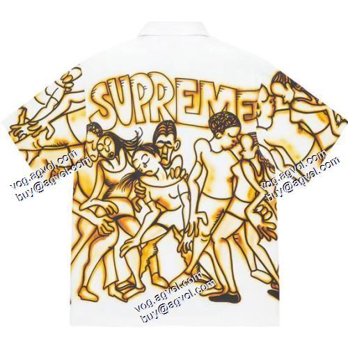 今からの季節にピッタリ！ SUPREMEコピーブランド 2021春夏 抜群な楽チン感ある大定番 シュプリーム SUPREME Supreme Dancing rayon Shirt 半袖シャツ