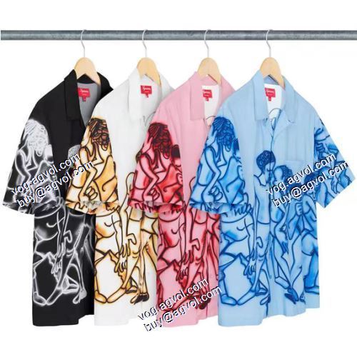 今からの季節にピッタリ！ SUPREMEコピーブランド 2021春夏 抜群な楽チン感ある大定番 シュプリーム SUPREME Supreme Dancing rayon Shirt 半袖シャツ