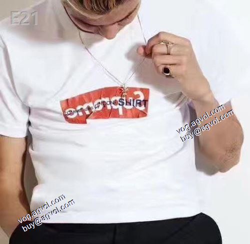 シュプリームブランド コピー ショートパンツ 確定となる上品 Supreme Comme des Gar?ons CDG Box Logo シュプリーム SUPREME 2021秋冬 半袖Tシャツ 2色可選