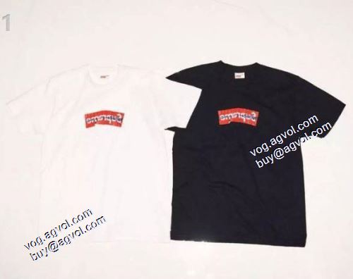 シュプリームブランド コピー ショートパンツ 確定となる上品 Supreme Comme des Gar?ons CDG Box Logo シュプリーム SUPREME 2021秋冬 半袖Tシャツ 2色可選
