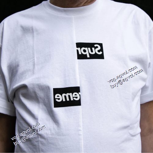 上質 大人気！シュプリームコピー 2021秋冬 Supreme x CDG Split Box Logo Tee 18FW 半袖Tシャツ 2色可選