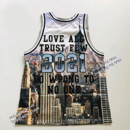 注目のアイテム Supreme シュプリーム 21SS Mitchell & Ness 連名 Jersey シュプリームコピーブランド タンクトップ 半袖Tシャツ カジュアル