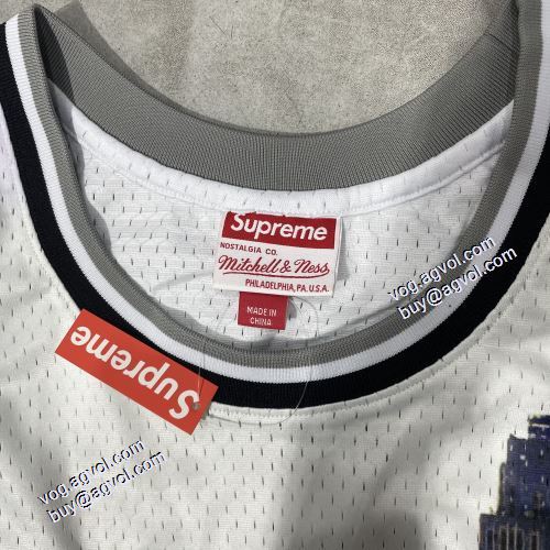 注目のアイテム Supreme シュプリーム 21SS Mitchell & Ness 連名 Jersey シュプリームコピーブランド タンクトップ 半袖Tシャツ カジュアル
