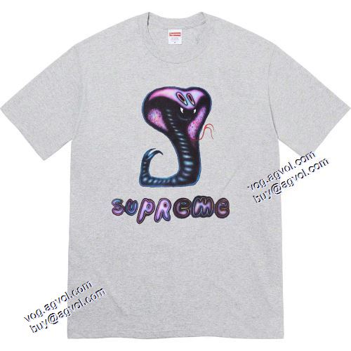 欧米韓流 シュプリームスーパーコピー シュプリーム SUPREME 21SS Week18 Snake Tee ラウンドネック半袖Tシャツ 4色可選 柔らかい手触り