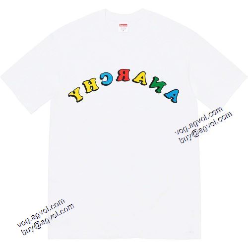 洗練を十分に演出する シュプリーム SUPREME 2021 Week18 Anarchy Tee シュプリームブランドコピー カラーアルファベット ラウンドネック半袖Tシャツ 2色可選