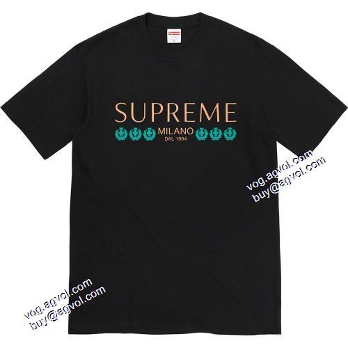 落ち着いた質感 21ss シュプリーム SUPREME Week18 Milano Tee ラウンドネック SUPREMEブランド コピー 半袖Tシャツ 4色可選 カッコいい印象を付ける
