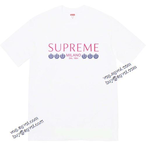 落ち着いた質感 21ss シュプリーム SUPREME Week18 Milano Tee ラウンドネック SUPREMEブランド コピー 半袖Tシャツ 4色可選 カッコいい印象を付ける