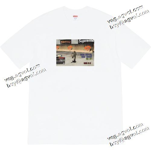 優しいフィット感 早くも完売している 2021春夏 シュプリーム SUPREME 半袖Tシャツ シュプリームコピーブランド 2色可選 お洒落に魅せる