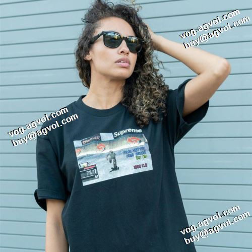 優しいフィット感 早くも完売している 2021春夏 シュプリーム SUPREME 半袖Tシャツ シュプリームコピーブランド 2色可選 お洒落に魅せる
