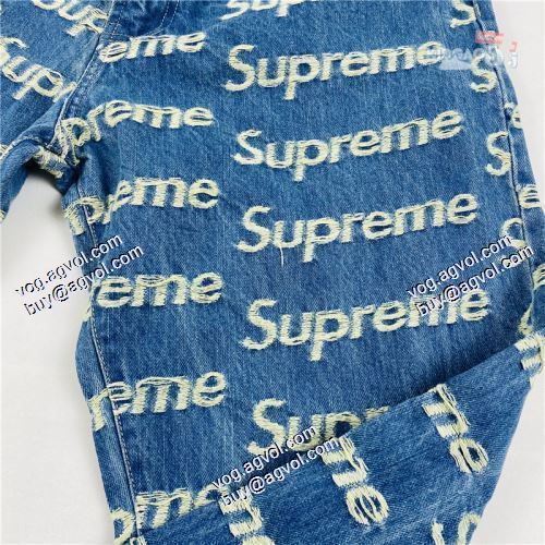 もっとも高い人気を誇る シュプリーム Supreme 21SS Frayed Logos Denim ジーンズ 3色可選 SUPREMEブランドスーパーコピー