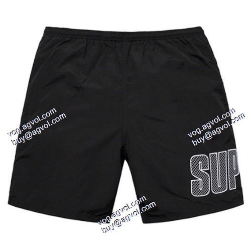 コーデ 知的なムードを演出 シュプリーム SUPREME 21SS LOGO APPLIQUE WATER SHORT 刺繍ビーチパンツ シュプリームブランド コピー ショートパンツ 4色可選