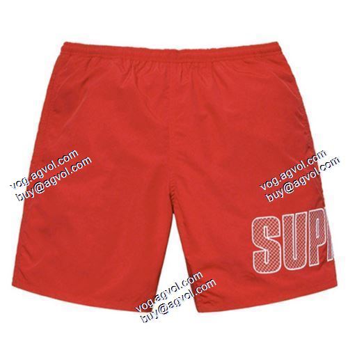 コーデ 知的なムードを演出 シュプリーム SUPREME 21SS LOGO APPLIQUE WATER SHORT 刺繍ビーチパンツ シュプリームブランド コピー ショートパンツ 4色可選