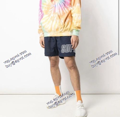 コーデ 知的なムードを演出 シュプリーム SUPREME 21SS LOGO APPLIQUE WATER SHORT 刺繍ビーチパンツ シュプリームブランド コピー ショートパンツ 4色可選