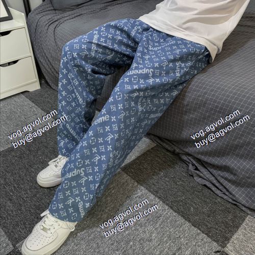2021春夏 高級感漂わせる シュプリーム Supreme X LV ジーンズ シュプリーム偽物ブランド 男女兼用