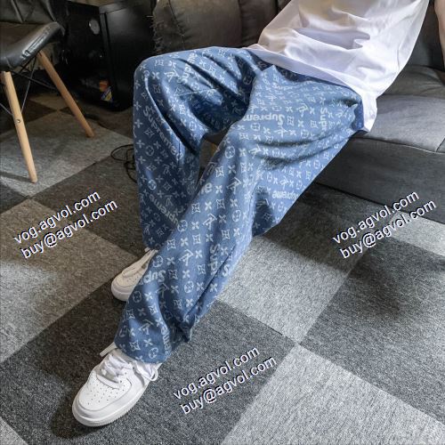 2021春夏 高級感漂わせる シュプリーム Supreme X LV ジーンズ シュプリーム偽物ブランド 男女兼用
