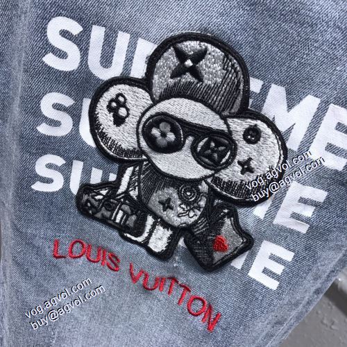 完成度の高い逸品 シュプリーム SUPREME x LOUIS VUITTON 2021秋冬 SUPREMEコピー 限定コラボシリーズ ジーンズ