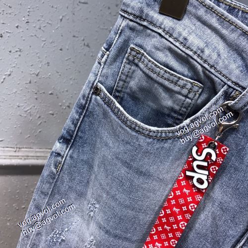 完成度の高い逸品 シュプリーム SUPREME x LOUIS VUITTON 2021秋冬 SUPREMEコピー 限定コラボシリーズ ジーンズ