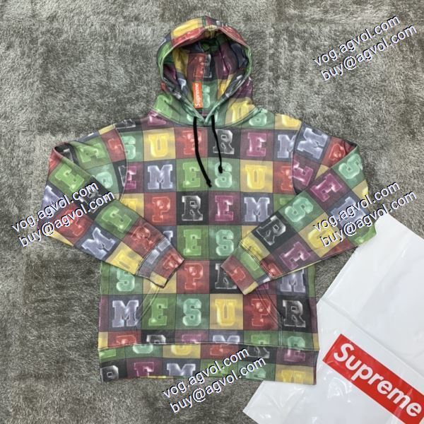 2020秋冬 ずっと人気? シュプリームブランド コピー Supreme Blocks Hooded Sweatshirt 字母の四角格子の中隊の帽子の護衛服 パーカー