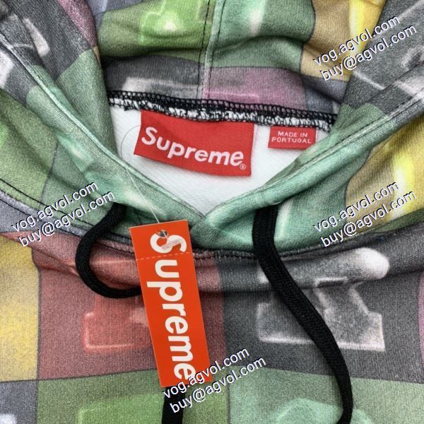 2020秋冬 ずっと人気? シュプリームブランド コピー Supreme Blocks Hooded Sweatshirt 字母の四角格子の中隊の帽子の護衛服 パーカー
