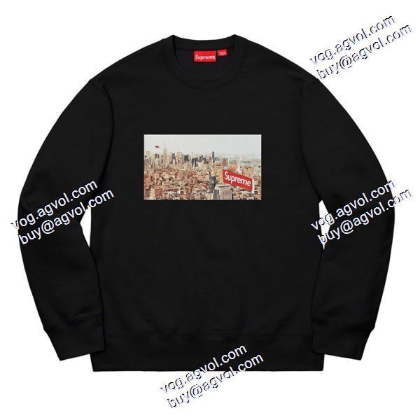 Supreme 20Fw Aerial Crewneck ニューヨークの大都会 高品質 プルオーバーパーカー シュプリームスーパーコピー 激安 2色可選