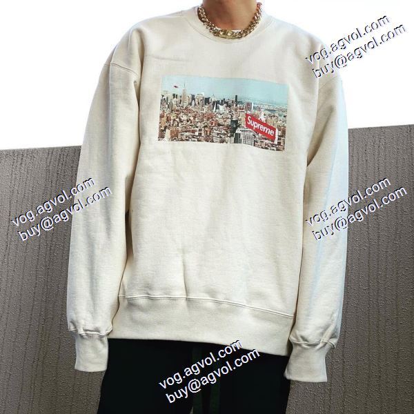 Supreme 20Fw Aerial Crewneck ニューヨークの大都会 高品質 プルオーバーパーカー シュプリームスーパーコピー 激安 2色可選