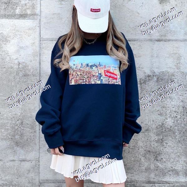 Supreme 20Fw Aerial Crewneck ニューヨークの大都会 高品質 プルオーバーパーカー シュプリームスーパーコピー 激安 2色可選