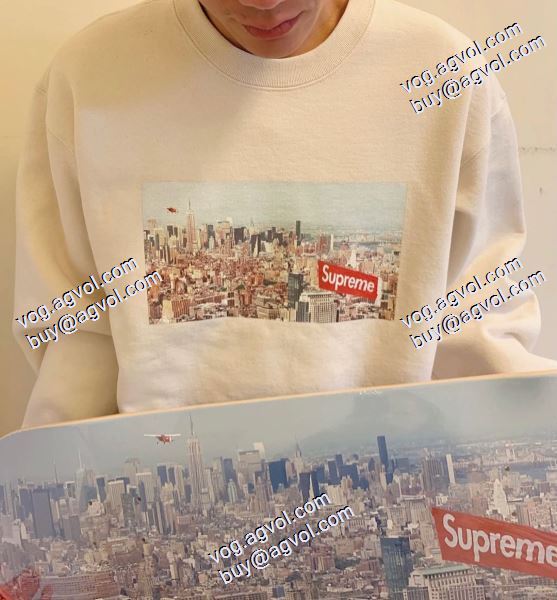 Supreme 20Fw Aerial Crewneck ニューヨークの大都会 高品質 プルオーバーパーカー シュプリームスーパーコピー 激安 2色可選