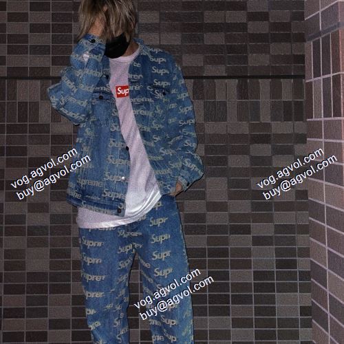 シュプリーム SUPREME 優美なお出かけスタイル 21SS Frayed Logos Denim デニムジャケット ブルゾン シュプリームスーパーコピー 
