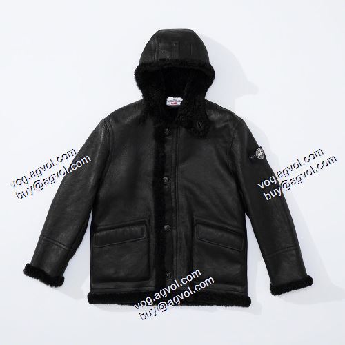 機能性?耐久性抜群 2021春夏 シュプリーム Supreme X Stone Hand-Painted Shearling 毛皮一体のコート SUPREMEコピー ブランド 2色可選