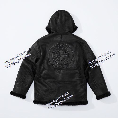 機能性?耐久性抜群 2021春夏 シュプリーム Supreme X Stone Hand-Painted Shearling 毛皮一体のコート SUPREMEコピー ブランド 2色可選