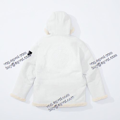 機能性?耐久性抜群 2021春夏 シュプリーム Supreme X Stone Hand-Painted Shearling 毛皮一体のコート SUPREMEコピー ブランド 2色可選