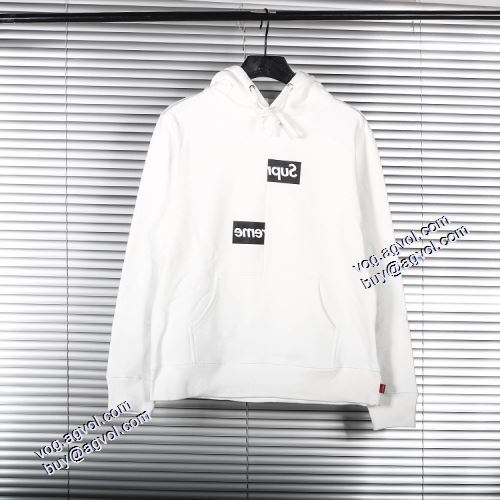 人目を惹くデザイン Supreme x CDG Split Box Logo Hooded Sweatshirt シュプリーム SUPREMEブランド 偽物 通販 2021秋冬 シュプリームパーカーコピー 2色可選