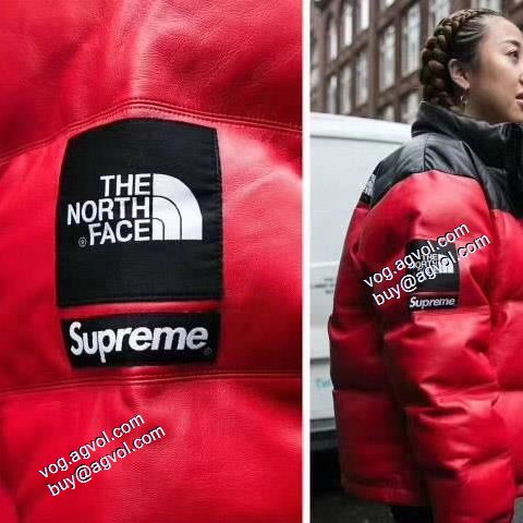 利便性に優れ シュプリームブランド 偽物 通販 2021秋冬 Supreme x The North Face シュプリーム SUPREME 革ダウンジャケット 3色可選 しわになりにくい
