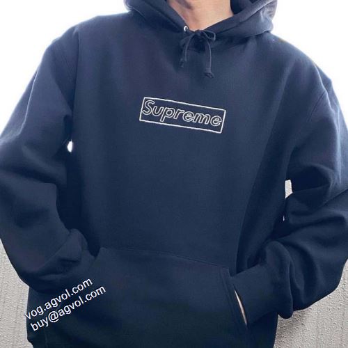 超限定即完売 シュプリーム 2021秋冬 パーカー シュプリームコピー ブランド 男女兼用 Supreme 21ss KAWS Chalk Logo Hooded Sweatshirt 7色可選