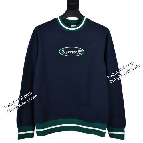 シュプリーム Supreme 21ss Timberland Crewneck 絶大な人気を誇る 2021秋冬 プルオーバーパーカー SUPREMEブランド 偽物 通販 3色可選 おしゃれさ抜群パーカー