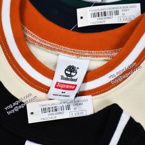 シュプリーム Supreme 21ss Timberland Crewneck 絶大な人気を誇る 2021秋冬 プルオーバーパーカー SUPREMEブランド 偽物 通販 3色可選 おしゃれさ抜群パーカー