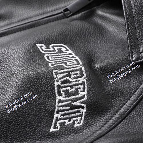 2021秋冬 高品質 人気 シュプリーム SUPREME偽物ブランド  革ジャケット オリジナルプリント 本革 艶やかなコート