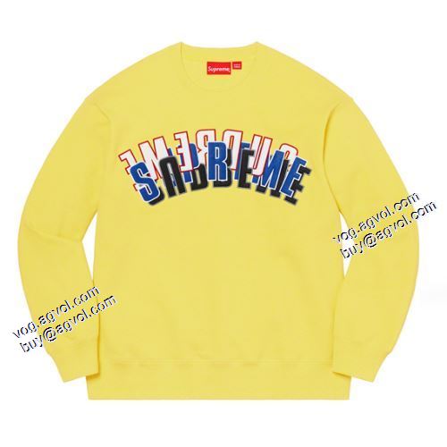 シュプリーム SUPREME 21ss Stacked Crewneck 個性的なデザ 2021秋冬 シュプリーム プルオーバーパーカー 2色可選 SUPREMEブランドコピー ジップパーカー