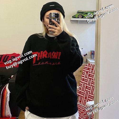 シュプリームブランドスーパーコピー お洒落に魅せる シルエットの美しいコート 2021秋冬 シュプリーム SUPREME セーター 風合いの出る 