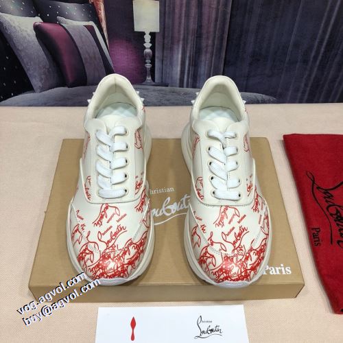 オリジナル 2021秋冬 クリスチャンルブタン Christian Louboutin 2色可選 チロリアンテープ 優しい履き心地 クリスチャンルブタンコピーブランド コスパ最高のプライス スタイリッシュな印象 スニーカー