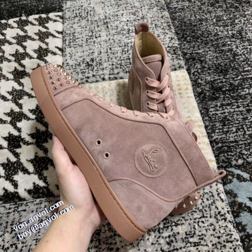 2021秋冬 クリスチャンルブタン Christian Louboutin 希少価値大！クリスチャンルブタンブランド コピー ハイトップシューズ 滑りにくい スエード コスパ最高のプライス スタッズ