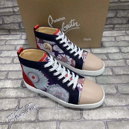 人気新品★超特価★ ローヒール クリスチャンルブタン Christian Louboutin 飽きの来ない ハイカット ナチュラルな素材感 ハイトップシューズ 2021秋冬 クリスチャンルブタンコピー 