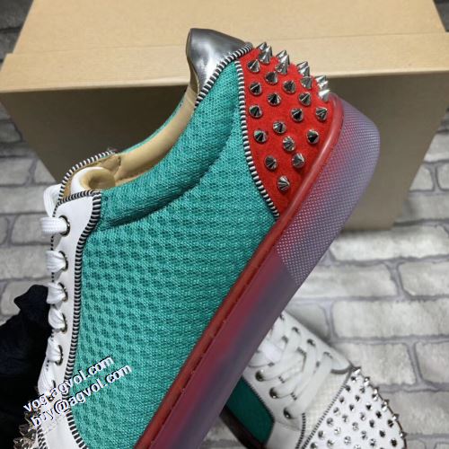 クリスチャンルブタン Christian Louboutin 秋のお出かけに最適 カジュアルシューズ 大人の雰囲気抜群 スタッズ クリスチャンルブタン偽物ブランド 高機能防滑ソール 2021秋冬 リゾートスタイル