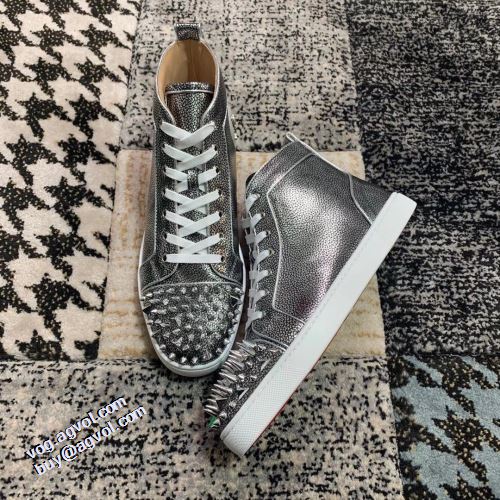 2021秋冬 クリスチャンルブタン Christian Louboutin 今買い◎得 クリスチャンルブタンブランド コピー 履き心地抜群 ハイトップシューズ  クッション性 スタッズ すべり防止 ハイカット